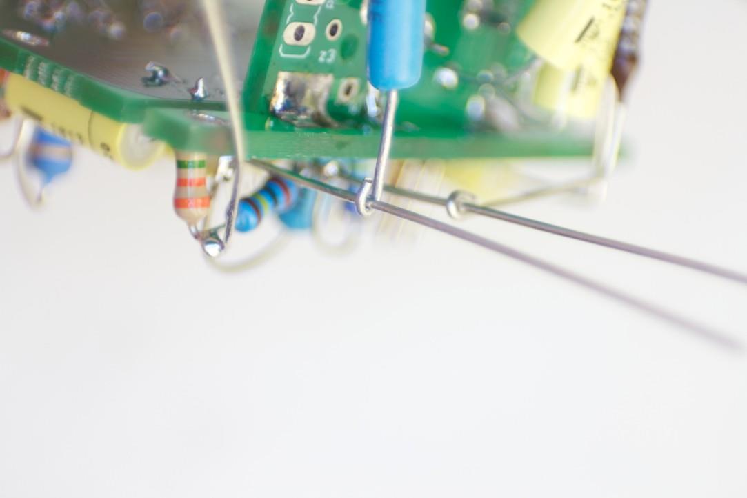 Soldering the inter-PCB link bridge