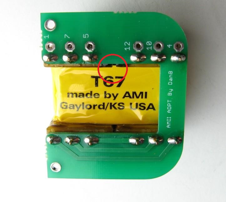 Transformer install - verify wire routing at red-marked point