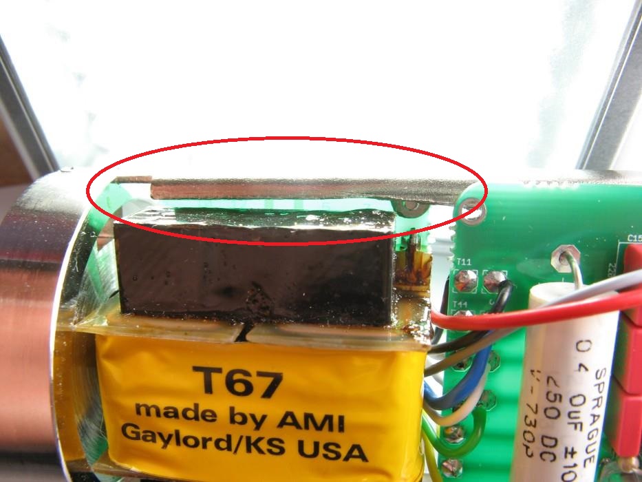 Transformer clearance check with red-marked area in PDF