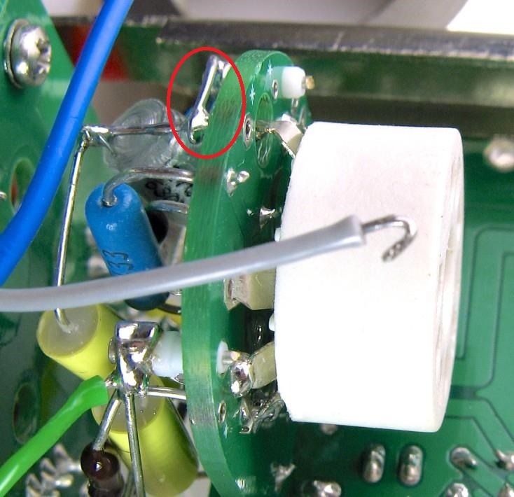Omni wire being trimmed to length with red-marked connection point