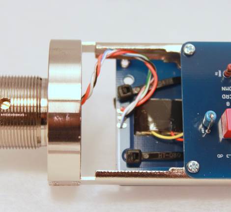 3-pin male XLR connector wired with colored leads, each individually heat-shrinked.
